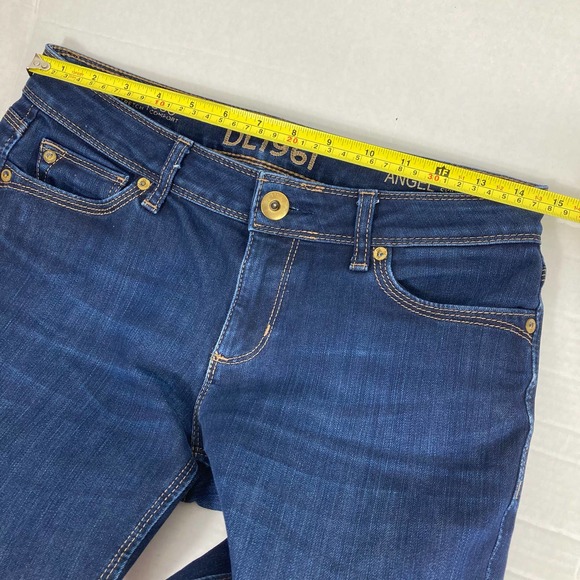 DL1961 Angel Mid Rise Skinny Ankle Jeans Dark Wash - Picture 5 of 12